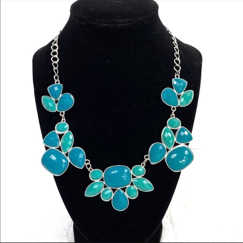 COLOR Teal Turquoise Statement Necklace